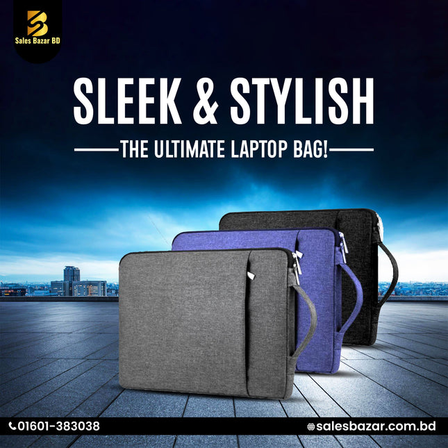 Laptop Sleeve Pouch Case Compatible with MacBook, HP, Dell, Lenovo or any laptop