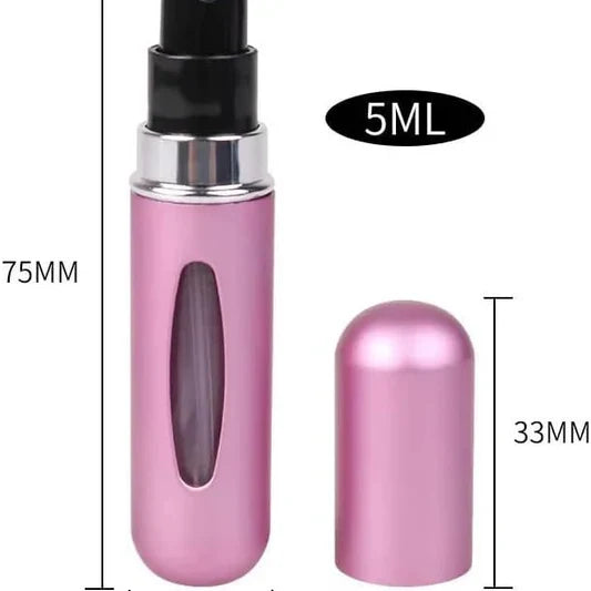 Refillable Travel Perfume Spray Bottle – Mini Atomizer Pump for Scent