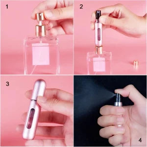 Refillable Travel Perfume Spray Bottle – Mini Atomizer Pump for Scent