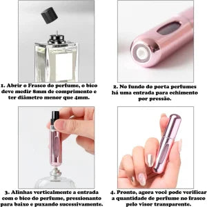 Refillable Travel Perfume Spray Bottle – Mini Atomizer Pump for Scent