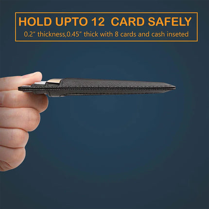RFID Protected Card Holder Genuine Leather Slim Wallet
