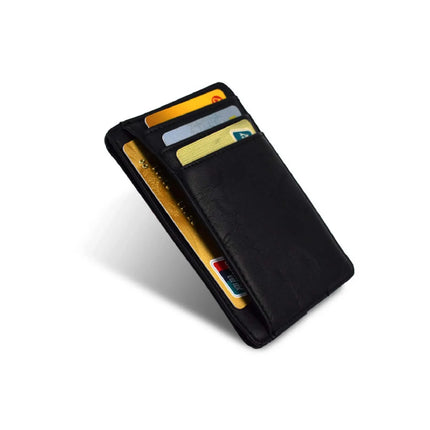 RFID Protected Card Holder Genuine Leather Slim Wallet